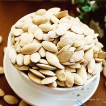 Different organic types of pumpkin seeds and green pumpkin kernels